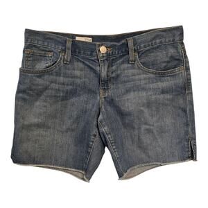 Gap Shorts Womens Size 27/4 Blue Boyfriend Raw Hem Low Rise Festival Casual